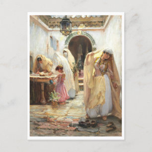 Kvinnor i Fontän av Arthur Bridgman Vykort