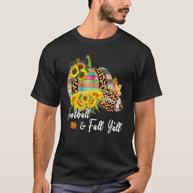 Kvinnor i fotboll och alla leopard Pumpkin Sunf T Shirt (Framsida)