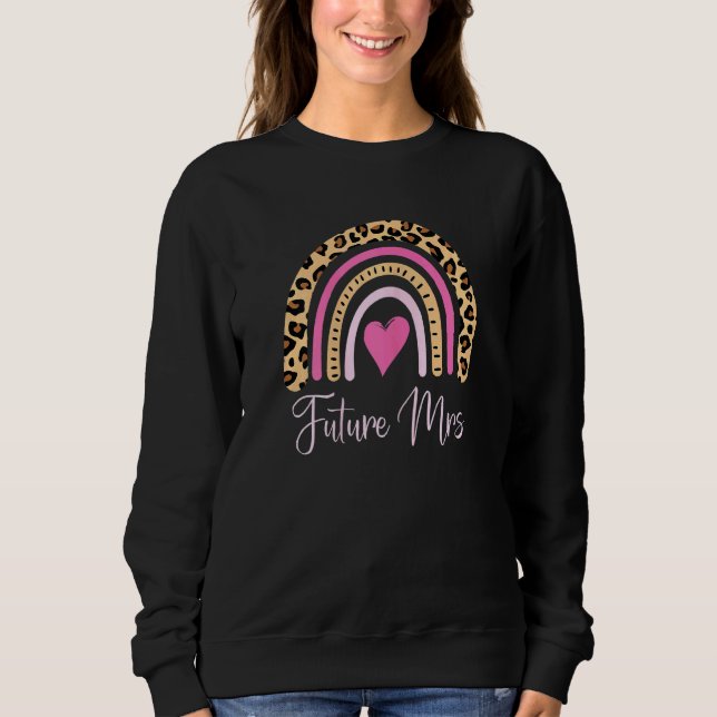 Kvinnor i framtiden Leopard Rainbow snart att bli  T Shirt (Framsida)
