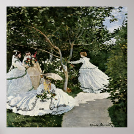 Kvinnor i Garden av Claude Monet Poster
