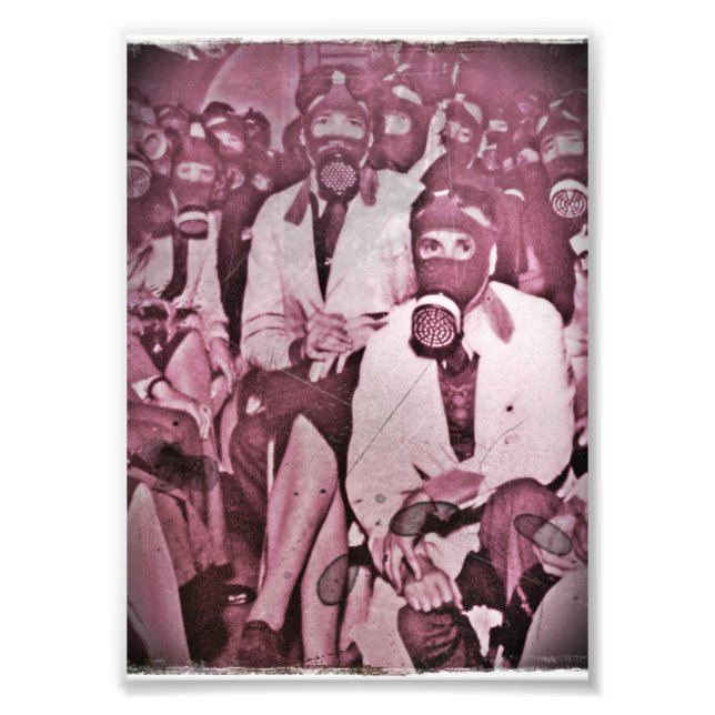 Kvinnor i gasmasker fototryck (Framsidan)