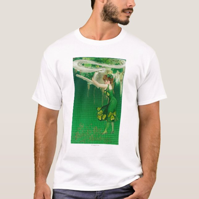 Kvinnor i Grönt Innehåller en rörscen T-shirt (Framsida)