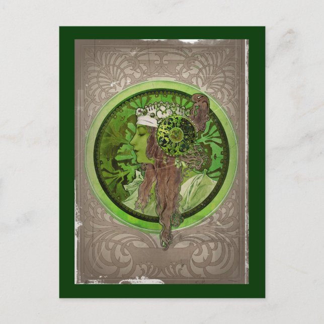 Kvinnor i Grönt - LAUREL Vykort (Framsida)