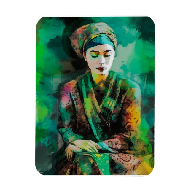 Kvinnor i Grönt Magnet (Vertikal)