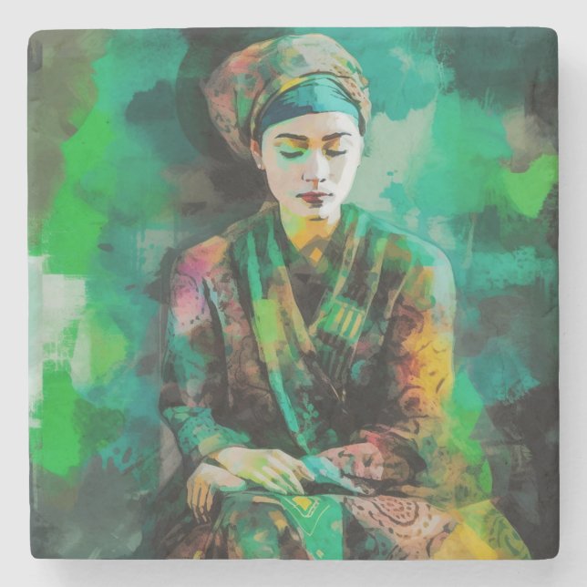 Kvinnor i Grönt Stenunderlägg (Framsidan)