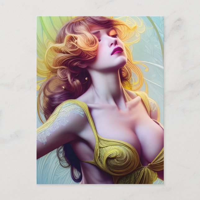 Kvinnor i Gult Vykort (Framsida)