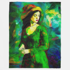 Kvinnor i Hat Fleecefilt