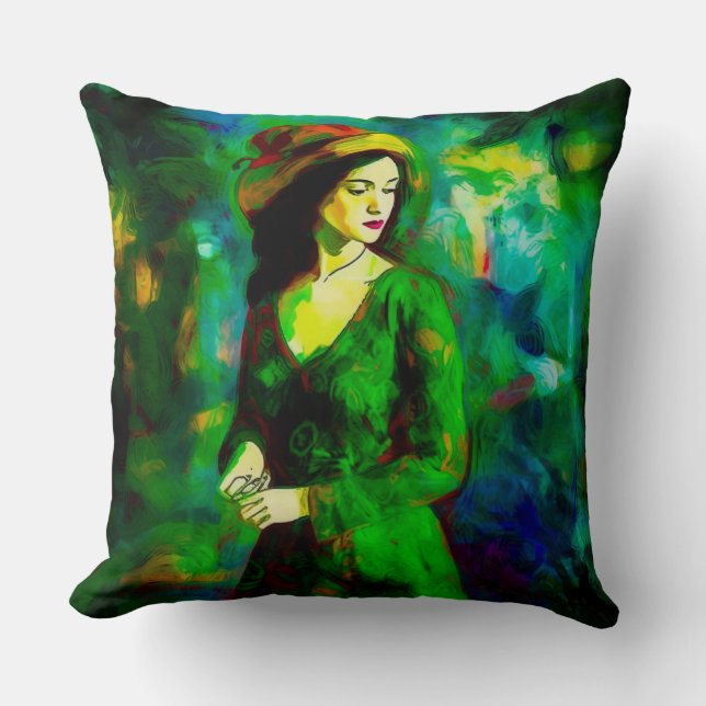 Kvinnor i Hat Kudde (Framsida)