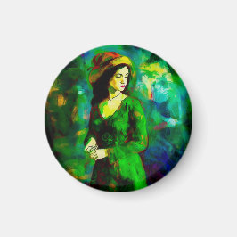 Kvinnor i Hat Magnet