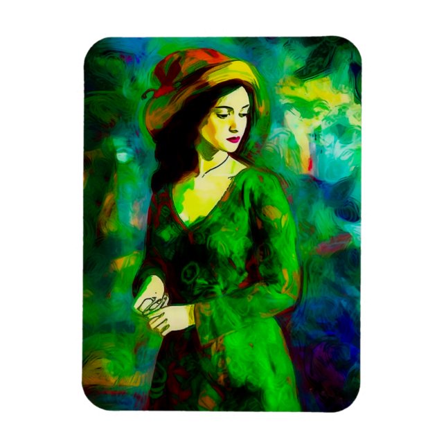 Kvinnor i Hat Magnet (Vertikal)