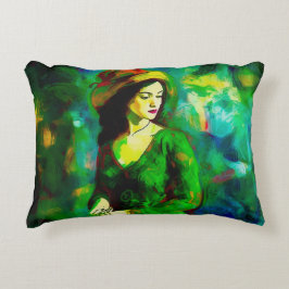 Kvinnor i Hat Prydnadskudde