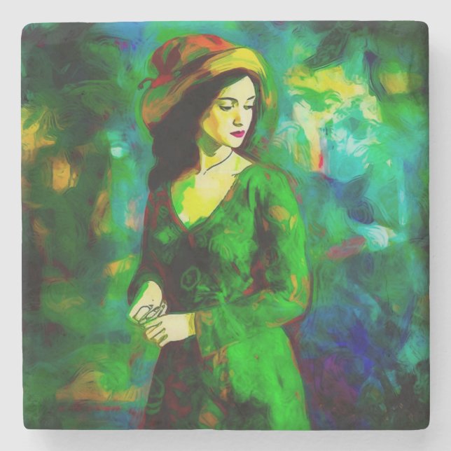 Kvinnor i Hat Stenunderlägg (Framsidan)