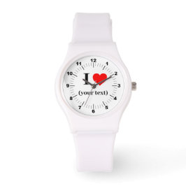 Kvinnor i Heart Sporty White Silicon Watch Armbandsur