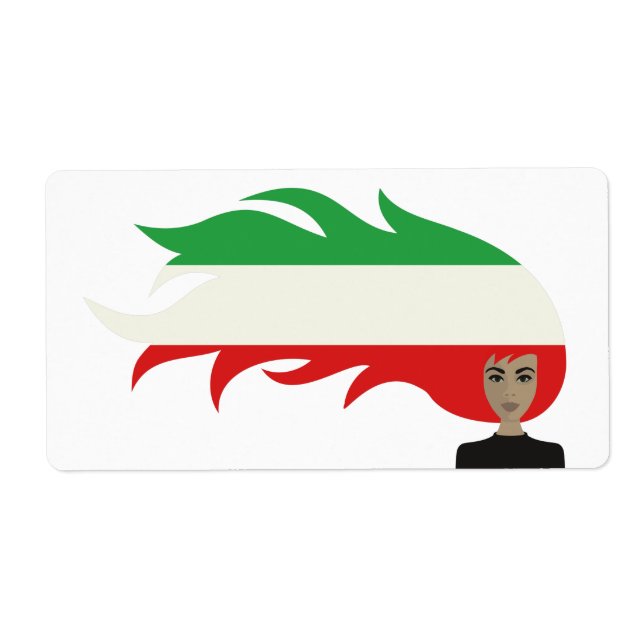 Kvinnor i Iran protesterar mot hijablagen Fraktsedel (Framsidan)