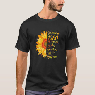 Kvinnor i januari Flickor 1980 43:e födelsedagen 4 T Shirt