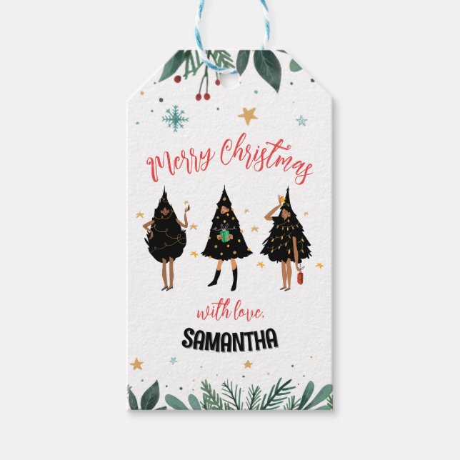 Kvinnor i Julgran i Svarta havet Presentetikett (Framsidan)