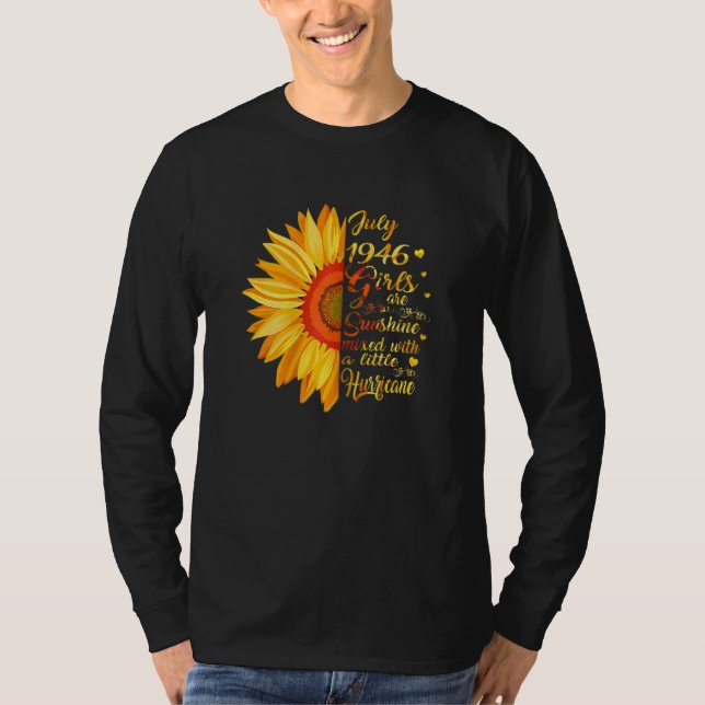 Kvinnor i juli 1946 76 år gammal 76:e födelsedagen t shirt (Framsida)