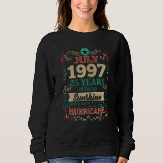 Kvinnor i juli flickor 1997, 25 år gamla solljus 2 t shirt