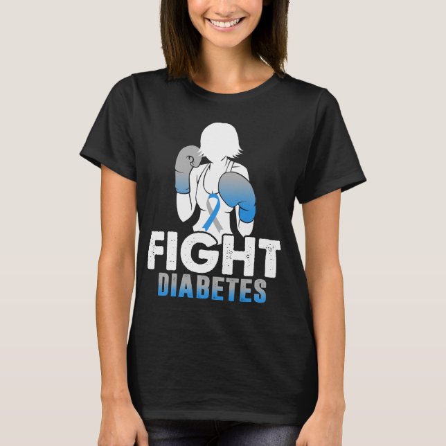 Kvinnor i kampen mot diabetes t1d t2d-krigare mamm t shirt (Framsida)