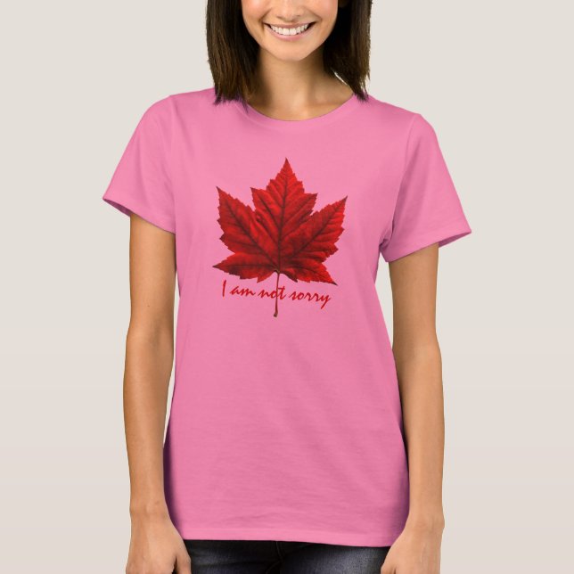 Kvinnor i Kanada Maple Löv T-Shirt Souvenir Shirt (Framsida)