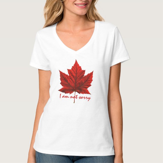 Kvinnor i Kanada Maple Löv T-Shirt Souvenir Shirt (Framsida)