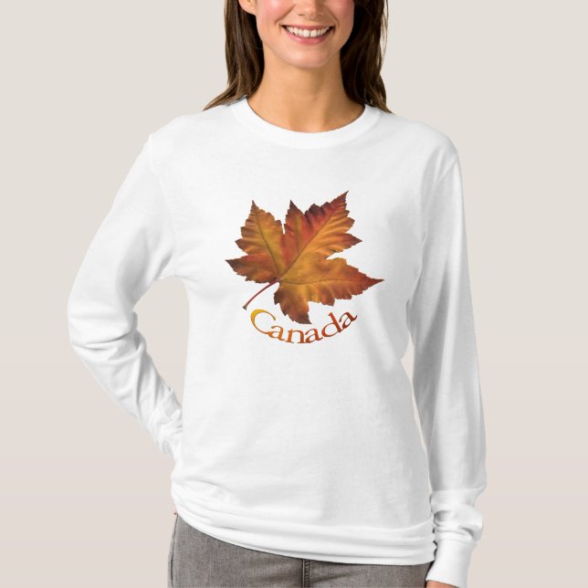 Kvinnor i Kanada Maple Löv T-Shirt Souvenir Shirt (Framsida)