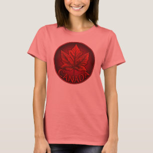Kvinnor i Kanada Maple Löv T-Shirt Souvenir Shirt