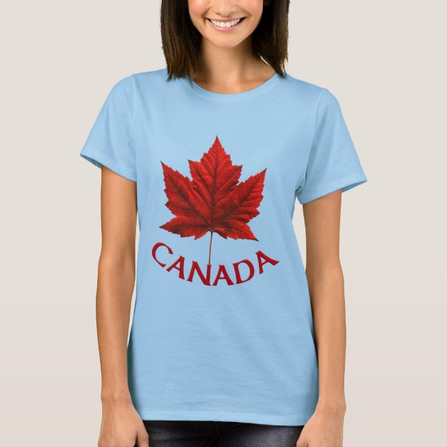 Kvinnor i Kanada T-shirt Canada Maple Löv Souvenir (Framsida)