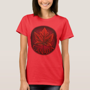 Kvinnor i Kanada T-shirt Canada Maple Löv Souvenir