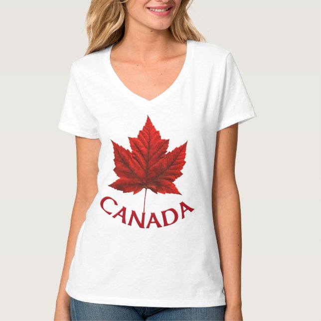 Kvinnor i Kanada T-Shirt Canada Maple Löv T-shirt (Framsida)