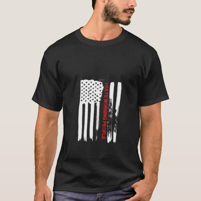 Kvinnor i Kärlek Amerika - jag hatar morgonmännisk T Shirt (Framsida)