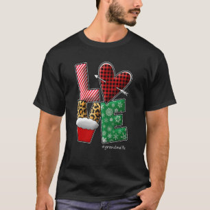 Kvinnor i Kärlek Grandma Life L O V E Mörk T Shirt