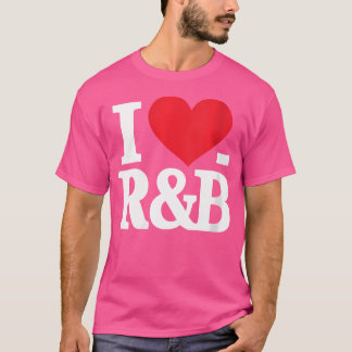 Kvinnor i Kärlek Heart Rb Music i Kärlek Rb Retro T Shirt