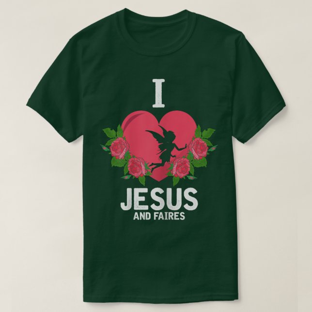Kvinnor i Kärlek Jesus och Älvor, Fairy Christian  T Shirt (Design framsida)