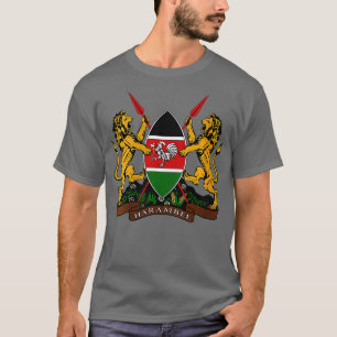 Kvinnor i Kenya Jackar om Arm World Land Flaggor G T Shirt