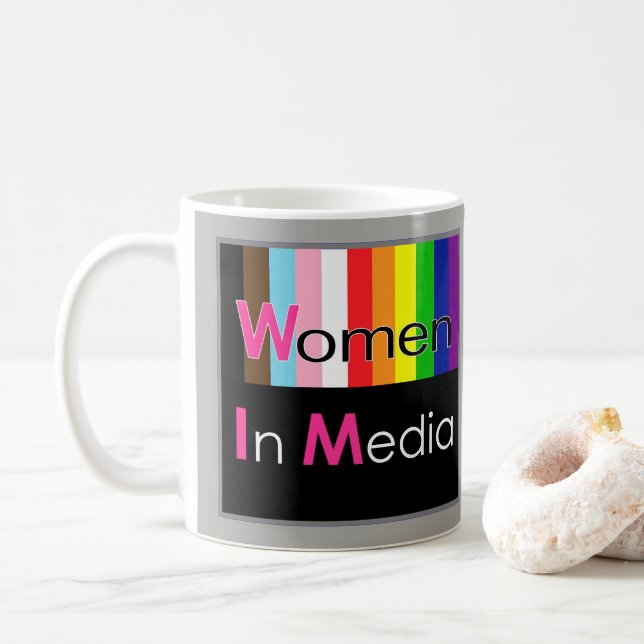 Kvinnor i klassiskt Mugg-Grått i media Kaffemugg (Med munk)