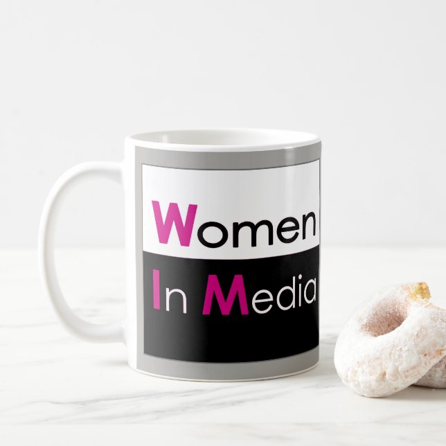 Kvinnor i klassiskt Mugg-Grått i media Kaffemugg (Med munk)