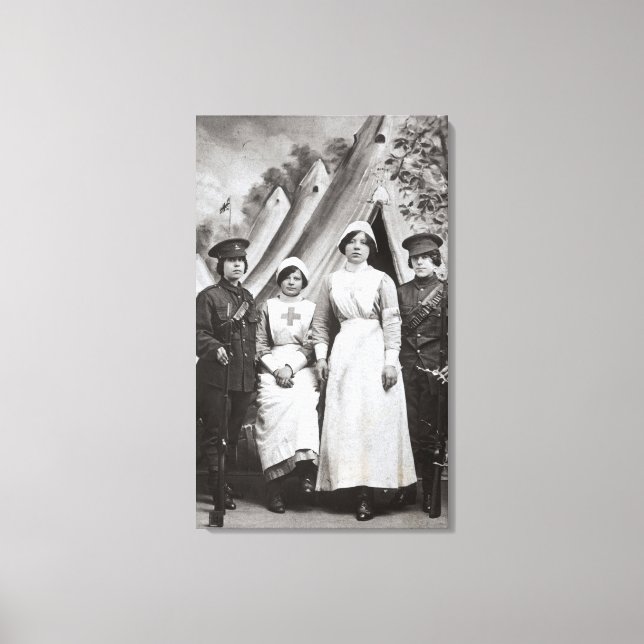 Kvinnor i Krig, 1914-18 Canvastryck (Framsida)