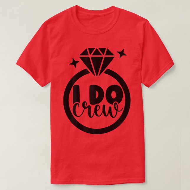 KVINNOR I KRING Bröllop Bride Squad Team T Shirt (Design framsida)