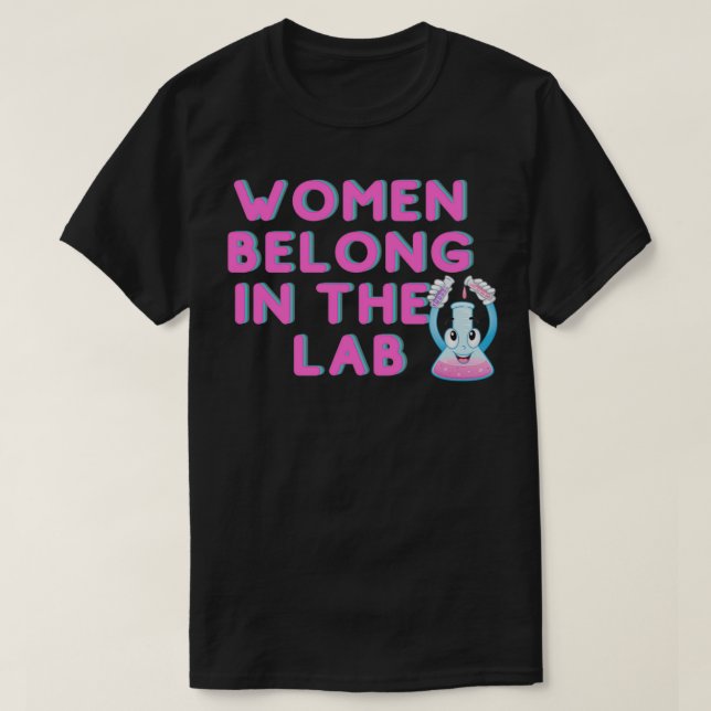 Kvinnor i lab - lustig etikett 1 t shirt (Design framsida)