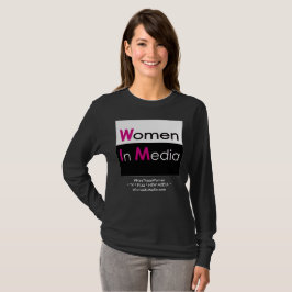 Kvinnor i Långärmaden Media - Försändelse T Shirt