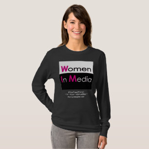 Kvinnor i Långärmaden Media - Försändelse T Shirt
