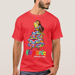 Kvinnor i latino Land Flaggor T Shirt