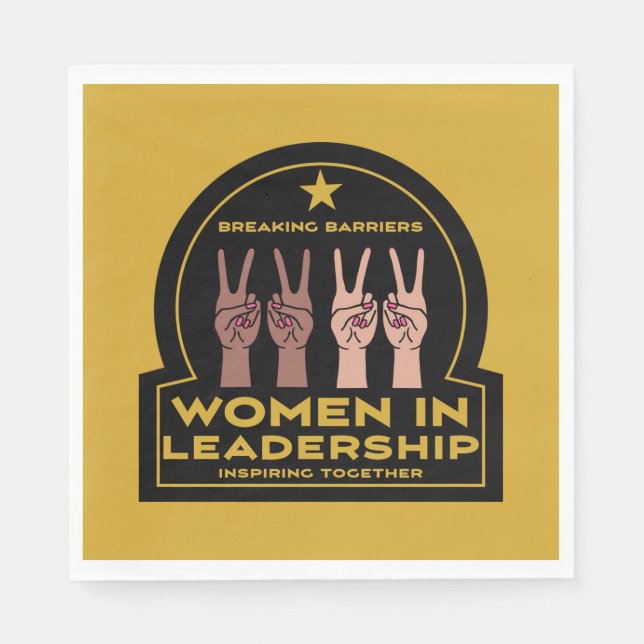 Kvinnor i ledande ställning pappersservett (Framsidan)