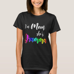 Kvinnor i Mamma. Hon är Gramma Lesbisk Mamma Mor T Shirt
