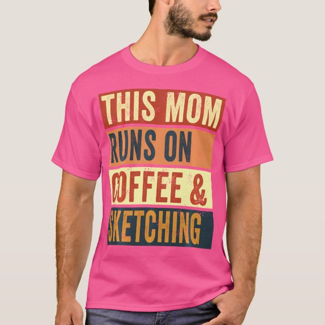 Kvinnor i Mamma i Springa på kaffe och skjortor T Shirt (Framsida)