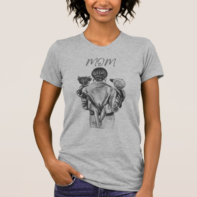 Kvinnor i mamma t shirt (Framsida)