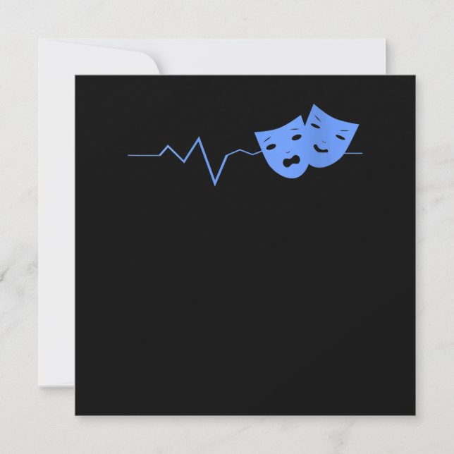 Kvinnor i maskens pulsslag teaterskådespelerska tack kort (Framsida)