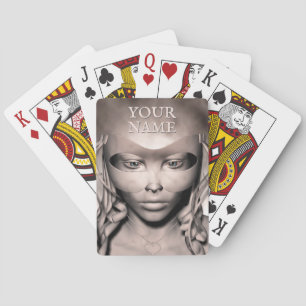 Kvinnor i maskerad mask casinokort