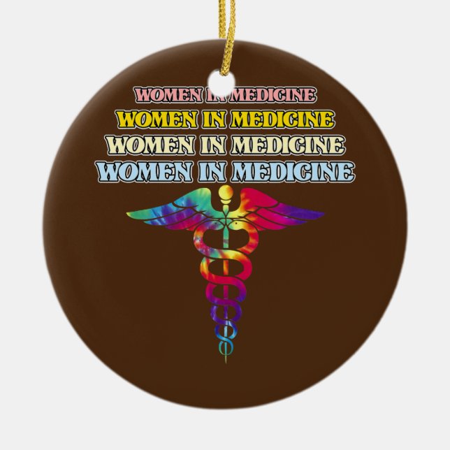 Kvinnor i Medicine Med School Medical Studenter Julgransprydnad Keramik (Framsidan)
